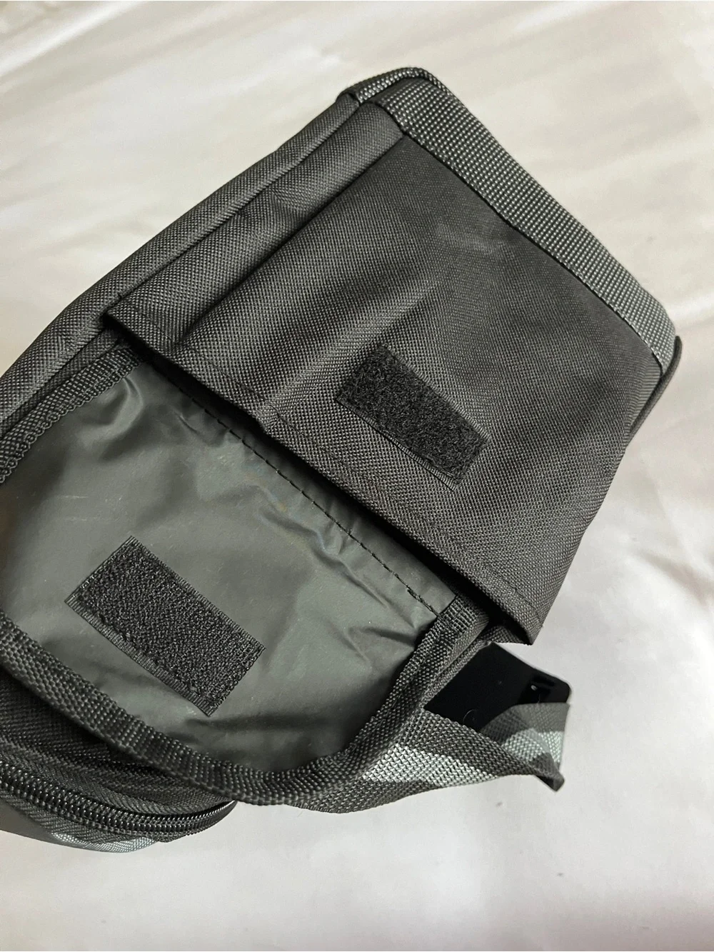 Dish Network Black Gray Insulated Lunch Bag Cooler Adjustable Strap Pockets